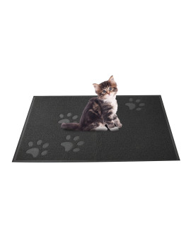 Andalus Small Cat Litter Mat, Pack of 1 - Waterproof, Non-Slip & Easy to Clean Cat Litter Box Mat for Extra Efficient Pet Litter-Trapping, Grey (15.75 X 11.75)