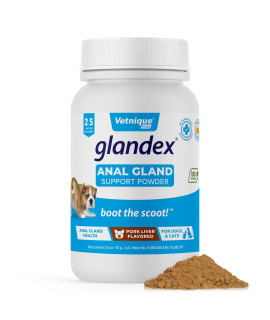 Glandex Dog Fiber Supplement Powder for Anal Glands with Pumpkin, Digestive Enzymes & Probiotics - Vet Recommended Healthy Bowels and Digestion - Boot The Scoot (Pork Liver, 2.5oz Powder)