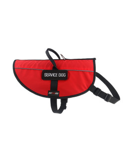 Lightweight Reflective Red Service Dog Vest / Harness with Removable Service Dog Patches