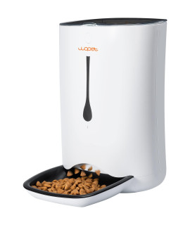 WOPET Automatic Pet Feeder Food Dispenser for Cats and Dogs-Features: Distribution Alarms,Portion Control,Voice Recorder, & Programmable Timer for up to 4 Meals per Day