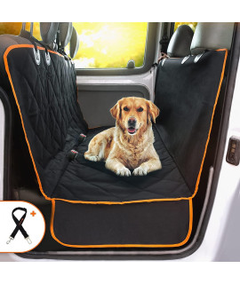 Dog Car Seat Cover for Back Seat for XL Cars, SUVs & Trucks - Durable Car Cover Protector for Dogs, Nonslip Backseat Dog Hammock, Waterproof Scratchproof Protection Against Dirt, Pet Fur w/Side Flaps