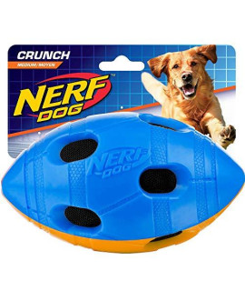 Nerf Dog 6in TPR Bash crunch Football - BlueOrange