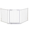 Dreambaby Newport Adapta Baby gate - Use at Top or Bottom of Stairs - for Straight, Angled or Irregular Shaped Openings (White)