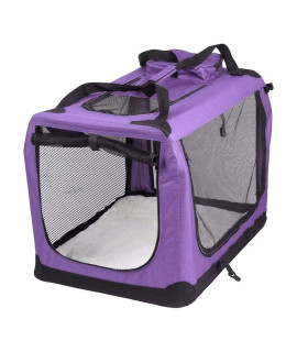 cENgOY AVc Portable Soft Fabric Pet carrier Folding Dog cat Puppy Travel Transport Bag (Medium Purple)