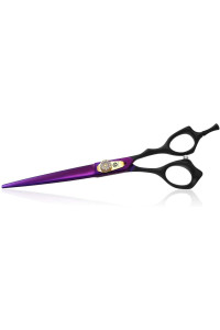 Purple Dragon Professional 7.0/8.0 inch Pet Grooming Hair Cutting Scissor and 6.75/8.0 inch Dog Chunker Shear - Japan 440C Stainless Steel for Pet Groomer or Family DIY Use (Cutting Scissor)