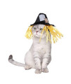 NAMSAN Halloween Pet Costume Small Dog Scarecrow Hat Cat Halloween Cosplay Hat Outfit