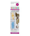 Kitty Caps Nail Caps for Cats Safe, Stylish & Humane Alternative to Declawing Stops Snags and Scratches, Small (6-8 lbs), White with Orange & Clear with Blue Glitter