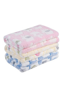 Pet Soft 1 Pack 3 Blankets Dog Blankets Small - Fluffy Cats Dogs Blankets for Small Dogs, Cute Print Pet Throw Puppy Cozy Blankets 3 Pack (Elephant, 3S)