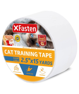XFasten Anti-Scratch Cat Training Tape, Clear, 2.5-Inches x 15 Yards (Single Roll)