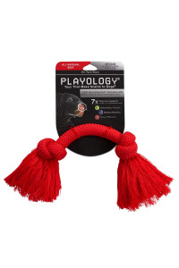 Playology Dri Tech Rope Dog Chew Toy - for Medium Dogs (15-35lbs) Beef Scented Dog Toys for Heavy Chewers - Engaging, All-Natural, Interactive and Non-Toxic