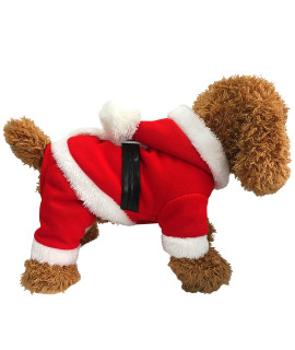 Pet Christmas Costumes Santa Dog Clothes for Small Dogs Boys Fall Winter Coats Puppy Kitty Hoodies