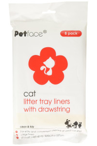Petface cat Litter Tray Drawstring Liners, 8 Large Liners