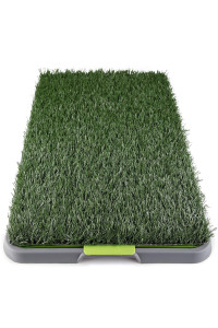 Dog Grass Pee Pad Potty - Artificial Grass Patch for Dogs - Pet Litter Box Training Pads Best for Puppy Indoor Turf - Fresh Fake Porch Lawn Toilet Mat Bathroom Tray - Doggie Trainer Balcony Patio Mats