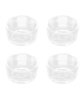 Senzeal 4X Glass Reptile Feeding Dish Food Water Bowl Feeder Bowl Cup Basin Tray Container for Small Pets Reptile Lizard Spider Scorpion Corn Snake Centipede Crickets