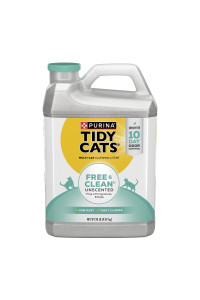 Purina Tidy Cats Clumping Cat Litter, Free & Clean Unscented Multi Cat Litter - (2) 20 lb. Jugs