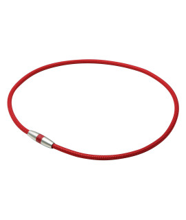 Phiten (Necklace RAKUWA Magnetic Titanium Necklace Bordeaux / Metallic red 45cm