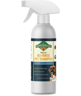 Pawstruck No-Rinse Dry Dog Shampoo for Dogs, Puppies, & Other Pets (16 fl oz) Natural & Made in USA Waterless Rinseless Deodorizing Citrus Spray to Clean, Bathe, Freshen & Remove Odors