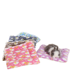 FLAdorepet Small Animal Guinea Pig Hamster Bed House Winter Warm Squirrel Hedgehog Rabbit Chinchilla Bed Mat House Nest Hamster Accessories (L,Random)