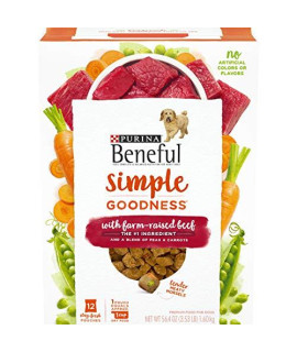 Beneful Beneful Dry Dog Food, Simple Goodness With Farm Raised Beef - (4) 12 ct. Boxes
