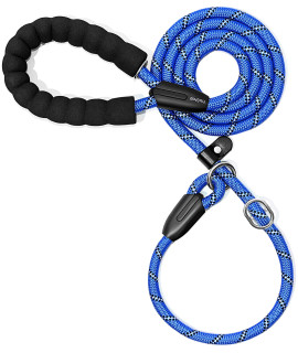iYoShop 6 FT Durable Slip Lead Dog Leash with Padded Handle and Highly Reflective Threads, Dog Training Leash, (Medium/Large, 35~120 lbs, Royal Blue)