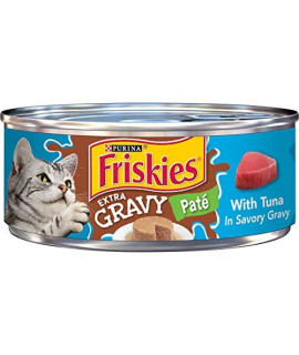 Purina Friskies Gravy Pate Wet Cat Food, Extra Gravy Pate With Tuna in Savory Gravy - 5.5 oz. Can