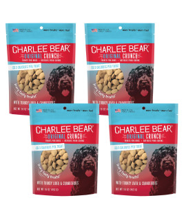 Charlee Bear Dog Treats with Turkey Liver & Cranberries (4 Pack) 16 oz Each