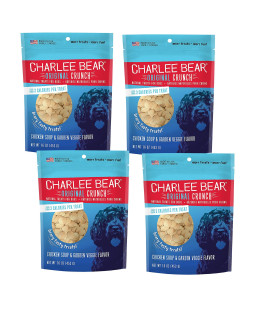 Charlee Bear Dog Treats Chicken Soup & Garden Veggie Flavor (4 Pack) 16 oz Each