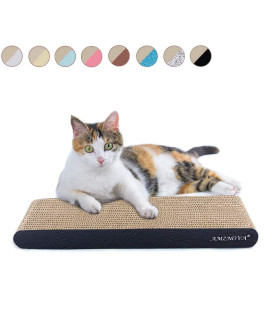 AMZNOVA Cat Scratcher, Durable Cardboard, Cat Scratching Pad with Catnip, Narrow, Textured Black(Upgraded)