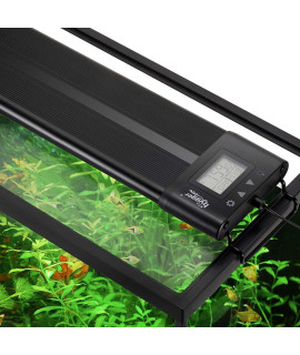 Hygger Auto On Off 18-24 Inch LED Aquarium Light Extendable Dimable 7 Colors Full Spectrum Light Fixture for Freshwater Planted Tank Build in Timer Sunrise Sunset