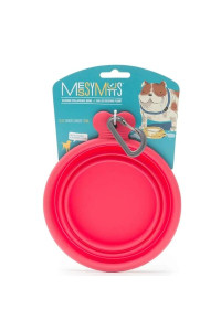 Messy Mutts Dog Collapsible Bowl Red 1.5 Cup