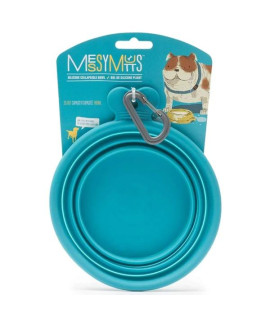 Messy Mutts Dog Collapsible Bowl Blue 1.5 Cup