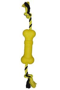 SUMO Rubber fit Bone Dog Toy (Yellow)