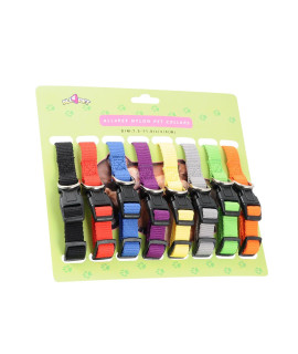 All4pet Soft Nylon Puppy Collars Puppy ID Collars Whelping Litter Collars(Deluxe) (8/Set)