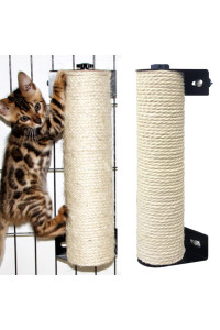 IXI Cat Scratching Post - Claw Scratcher with Sisal Designed for Cage Cat Scratcher Indoor Cat Post Cat Furniture (3.5 13.7 inch)