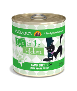 Weruva Cats in The Kitchen, Lamb Burger-ini Wet Cat Food, 10oz Can (Pack of 12)