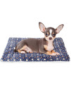 Mora Pets Dog Bed Crate Pad Ultra Soft Pet Bed with Cute Star Print Washable Crate Mat for Large Medium Small Dogs Reversible Fleece Dog Crate Kennel Mat Cat Bed Liner 21 x 12 inch Dark Blue