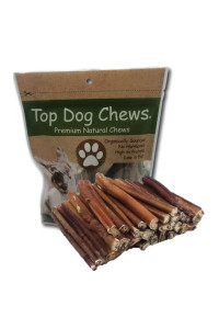 Top Dog Chews - Thick 6 Inch Bully Sticks, 100% Natural Beef, Free Range, Grass Fed, High Protein, Supports Dental Health & Easily Digestible, Dog Treat for Small, Medium & Large Dogs, 12 Pack