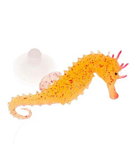 angel3292 Lively Luminous Artificial Seahorse Fish Tank Ornaments Fishbowl Decor (Orange)