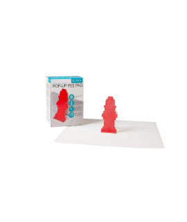 Rocky and Maggie's - Pop-Up Pee Pad - Puppy Pee Pad - Male Puppies and Dogs Will Love The Hydrant Target Pee Pee Pad for Potty Training - No Need for Pee Pad Holders, Trays or Diapers - Pack of 25