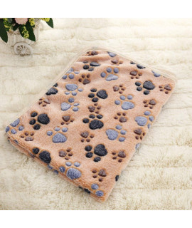 Pet Soft Blankets for Dogs - Fluffy Cats Dogs Blankets for Medium to Large Dogs, Cute Paw Print Pet Throw Puppy Blankets Fleece