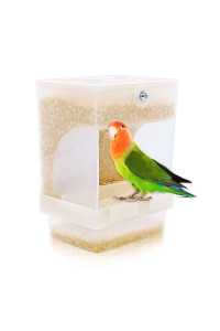 Rypet No-Mess Bird Feeder - Parrot Integrated Automatic Feeder for Small to Medium Birds