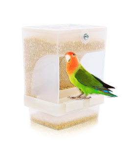 Rypet No-Mess Bird Feeder - Parrot Integrated Automatic Feeder for Small to Medium Birds