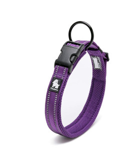 Chai's Choice - Premium Dog Collar - Soft, Padded, Reflective Dog Collar for Large, Medium, and Small Size Dogs - Matching Harness, and Leash Available (X-Small, Purple)