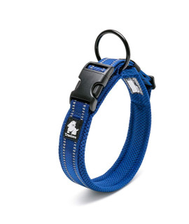 Chai's Choice - Premium Dog Collar - Soft, Padded, Reflective Dog Collar for Large, Medium, and Small Size Dogs - Matching Harness, and Leash Available (Medium, Royal Blue)
