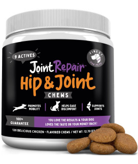 Joint Repair Advanced Hip & Joint Health Supplement for Dogs. Naturally Relieves Arthritis, Pain & Inflammation. Extra Strength Soft Chew Treats with Glucosamine, Chondroitin & MSM Improve Mobility