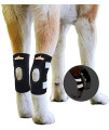 NeoAlly - Short Rear Leg Hock Brace, Dog Leg Brace for Rear Leg, Hock & Ankle Support, Dog Brace for Torn ACL & CCL, Dog Leg Sleeve with Reflective Straps, Medium, Black, 1 Pair