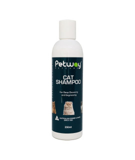 Petway Petcare Cat Shampoo, Anti Dandruff Shampoo for Deep Cleanse & Degreasing, Removes Excess Oils, Dirt and Dandruff, pH Balanced, Parabens & Sulfates Free, Cruelty Free, 8.5 Fl Oz (250ml)