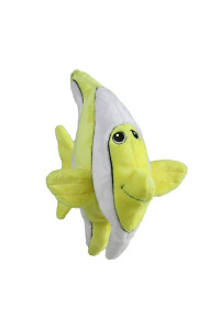 SmartPetLove Snuggle Puppy Tender-Tuffs Big Shots - Large Plush Dog Toys for Medium and Large Breeds - Stuffed Yellow Angelfish with Puncture Resistant Squeaker