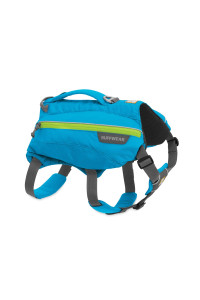 Ruffwear, Singletrak Dog Pack, Hiking Backpack with Hydration Bladders, Blue Dusk, Medium