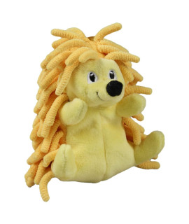 Snuggle Puppy Tender-Tuffs Tiny - Yellow Hedgehog Stuffed Plush Dog Toy with Squeaker - Small Breed Stuffed Cuddly Soft Toy